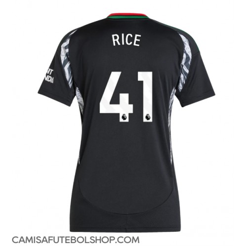 Camisa de time de futebol Arsenal Declan Rice #41 Replicas 2º Equipamento Feminina 2024-25 Manga Curta